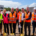 Representatives from Newmann Steel, Stockland and Logan City Council at sod turn ceremony